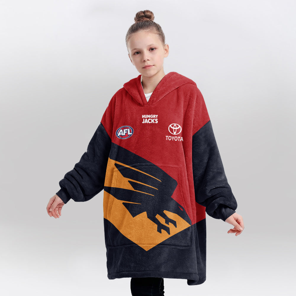 Adelaide Football 2026 Gather Round Blanket Hoodie