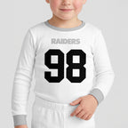 Raiders MC98 Football! Inspired Bamboo Two Piece Long Sleeve Pajama Set