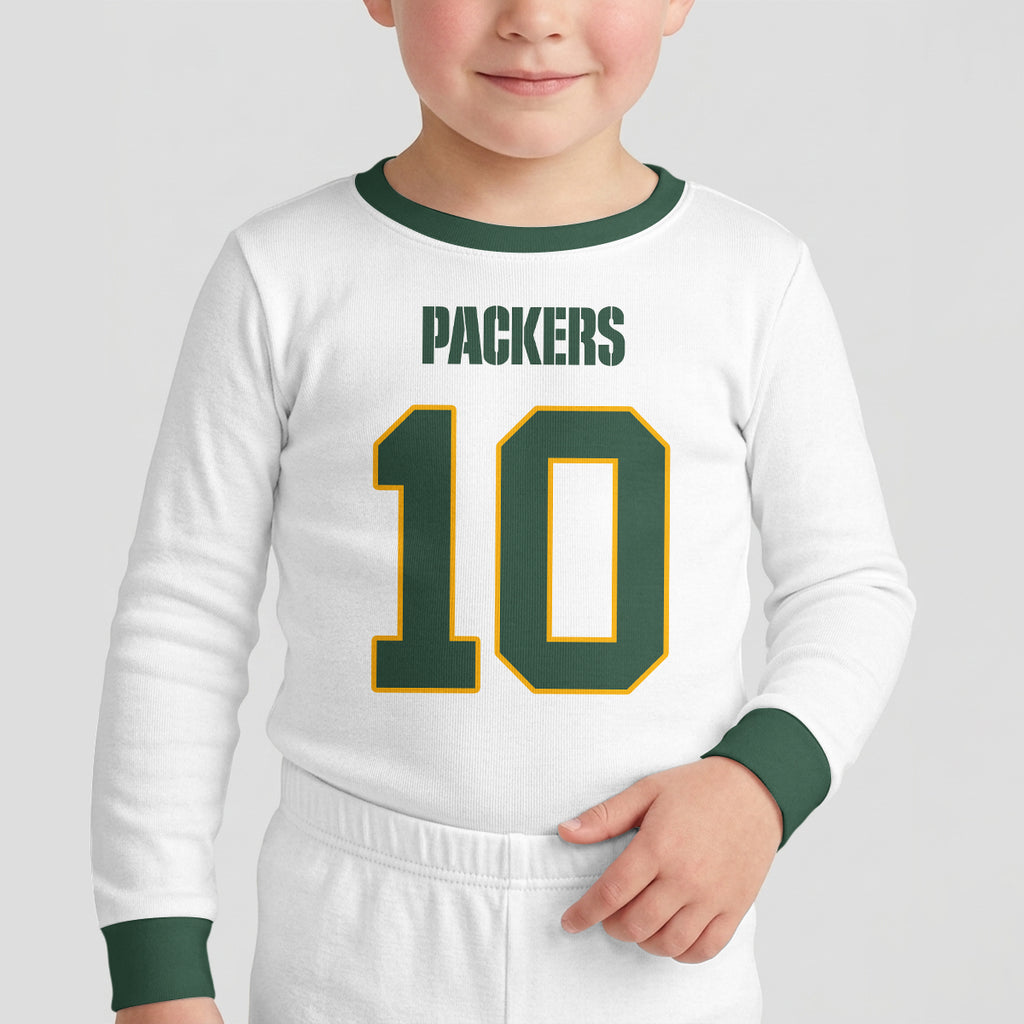 Packers JL10 Football! Inspired Bamboo Two Piece Long Sleeve Pajama Set