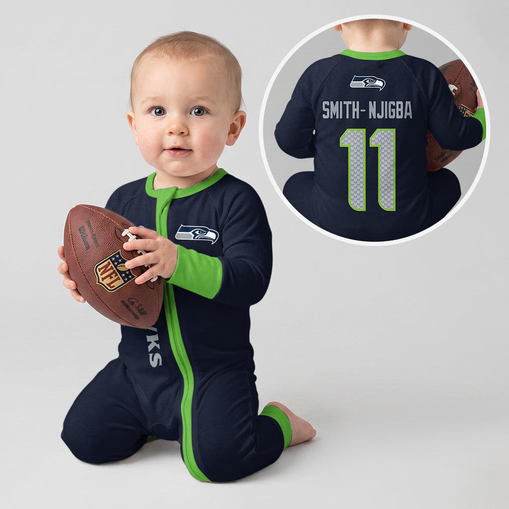Seahawks Football! Inspired Bamboo Two Piece Long Sleeve Pajama Set