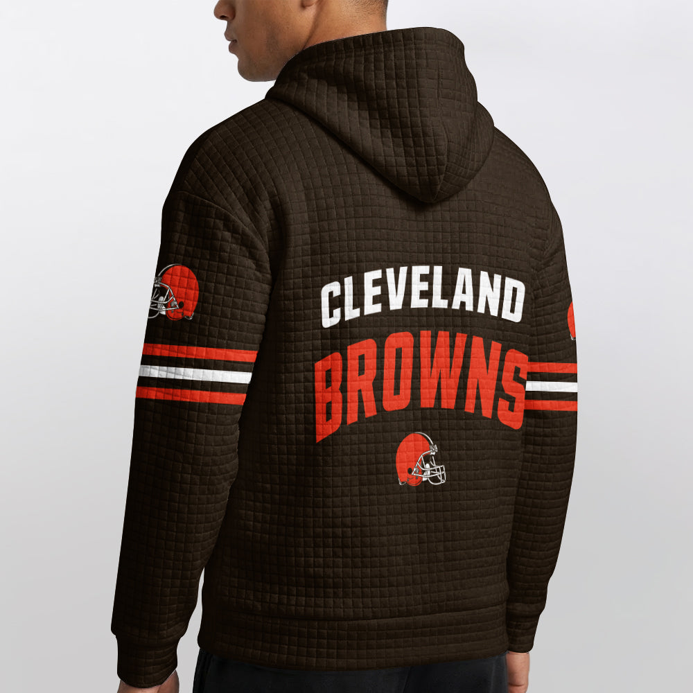 Cleveland B. Football Waffle Hoodie