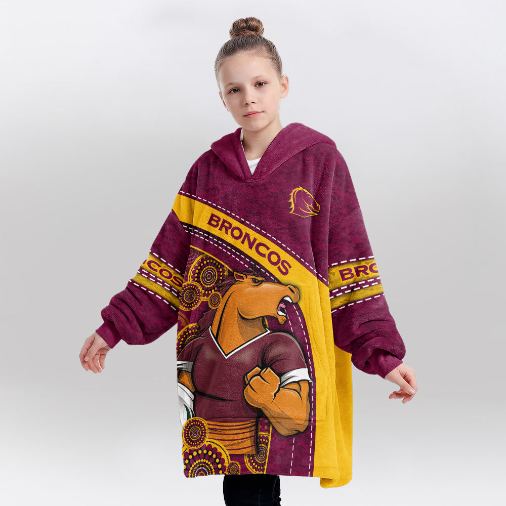 Brisbane Rugby Old School Blanket Hoodie