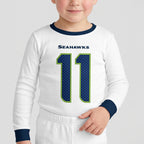 Seahawks Football Inspired Bamboo Two Piece Long Sleeve Pajama Set