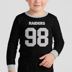 Raiders MC98 Football! Inspired Bamboo Two Piece Long Sleeve Pajama Set