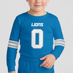Detroit L. Football JG 0! Inspired Bamboo Two Piece Long Sleeve Pajama Set