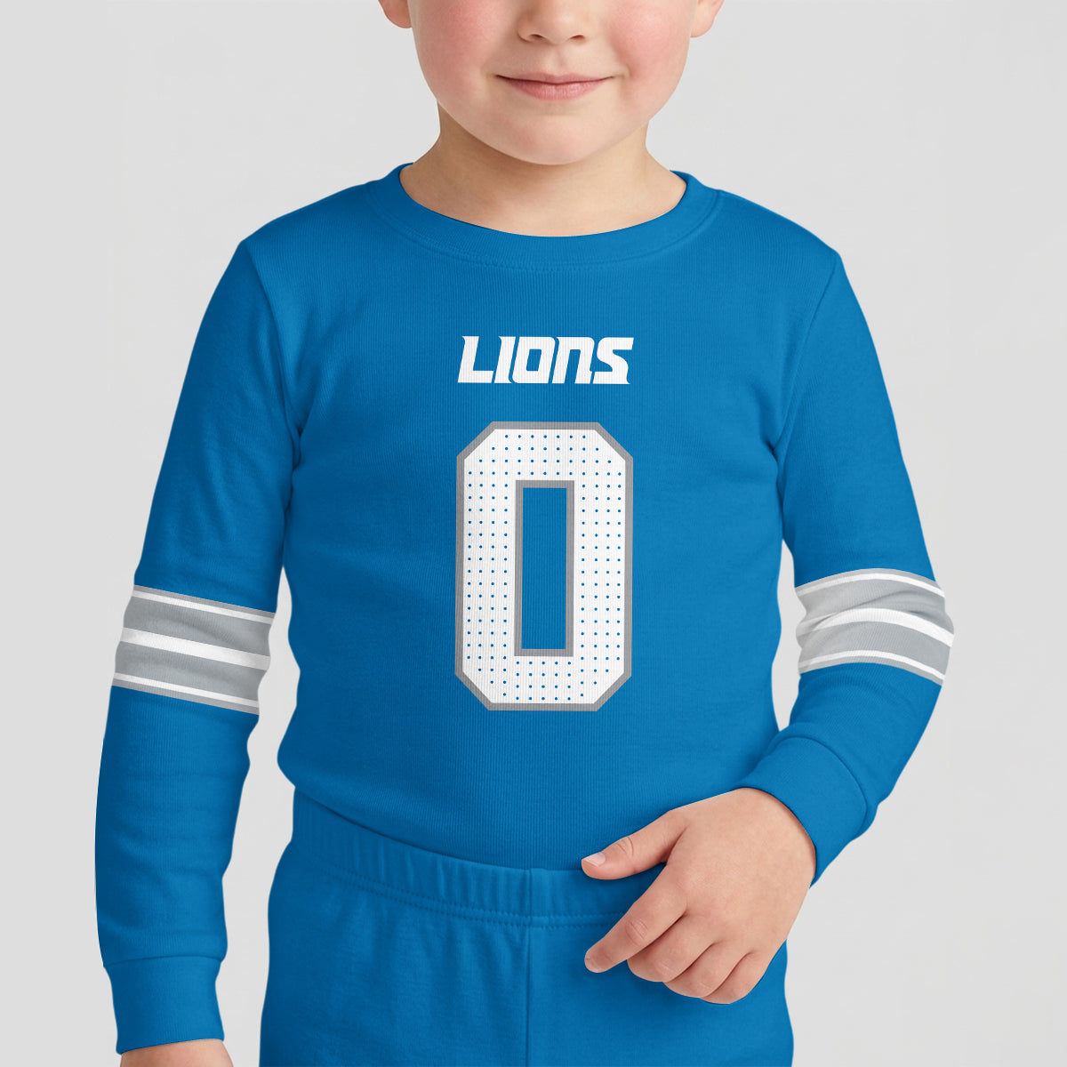 Detroit L. Football JG 0! Inspired Bamboo Two Piece Long Sleeve Pajama Set