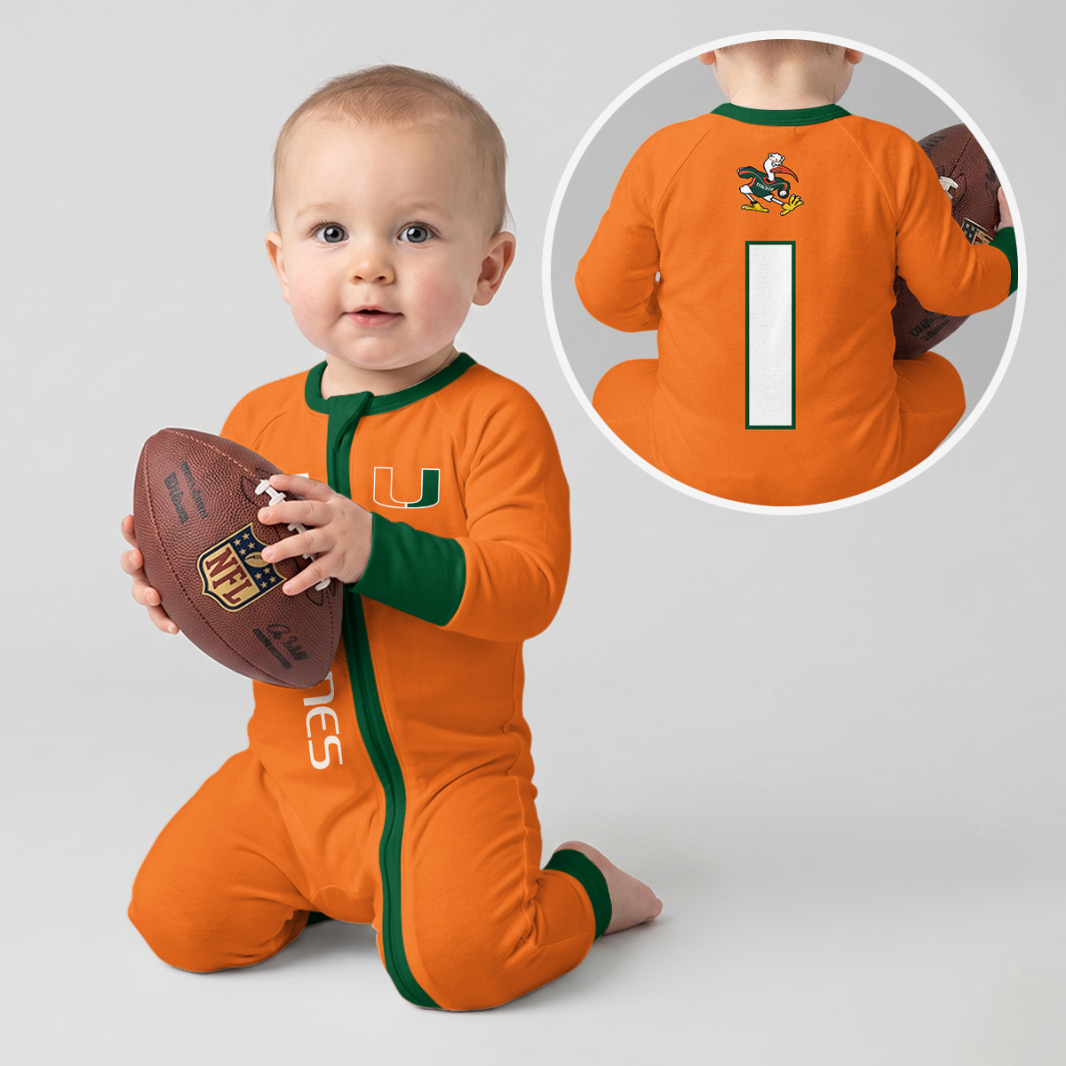 Miami Hurricanes Football!! Inspired Bamboo Convertible Zippy