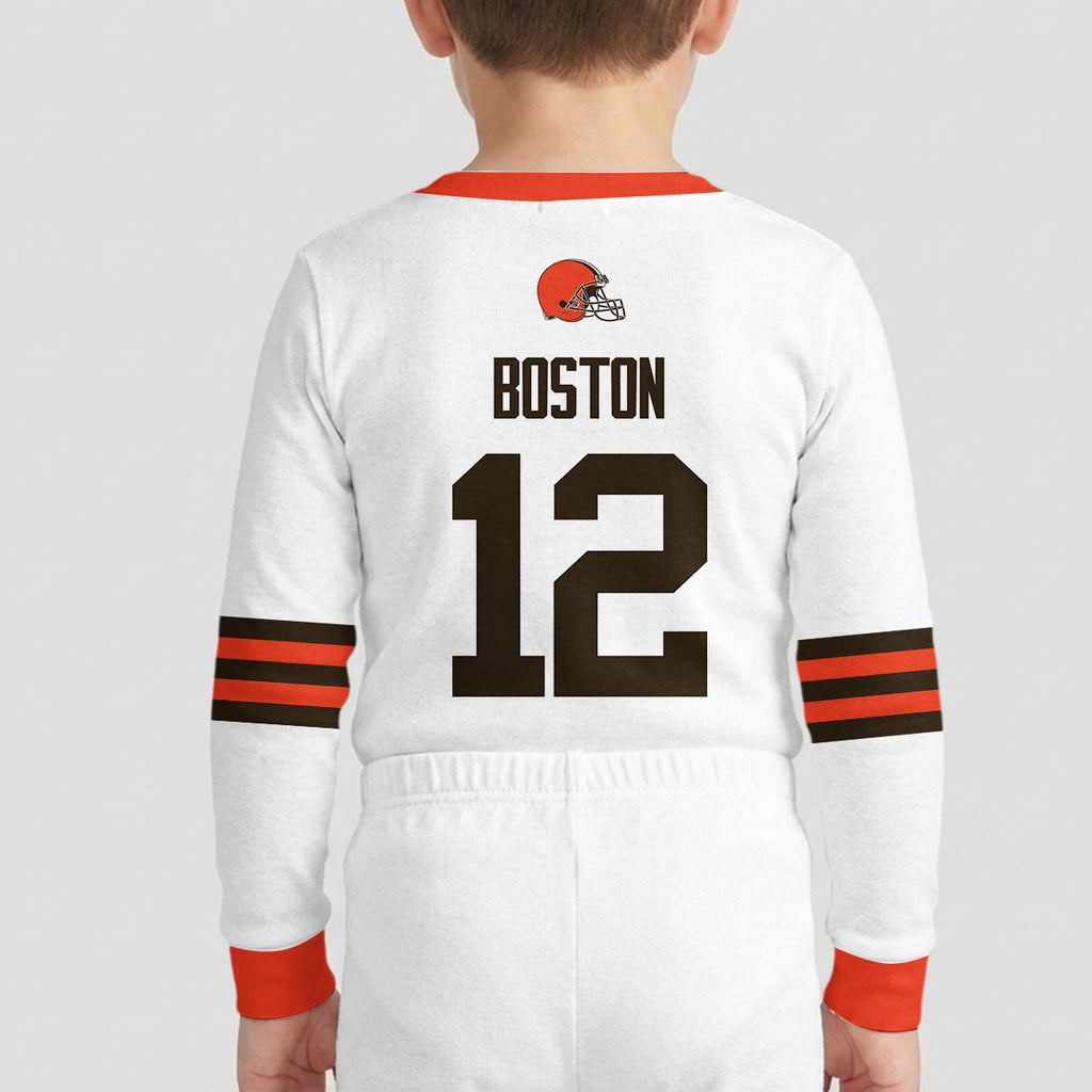 Cleveland Browns Football!! Inspired Bamboo Two Piece Long Sleeve Pajama Set