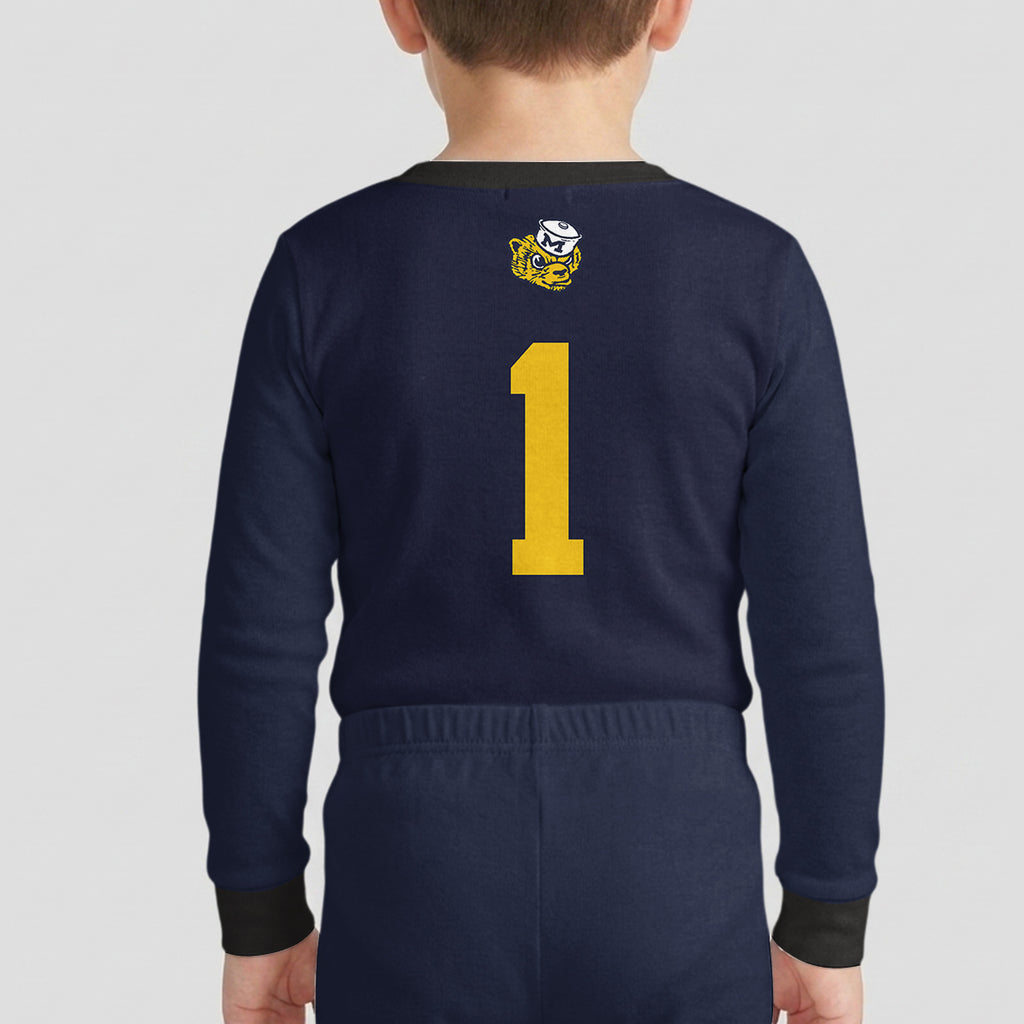 Michigan Wolverines Football!! Inspired Bamboo Two Piece Long Sleeve Pajama Set