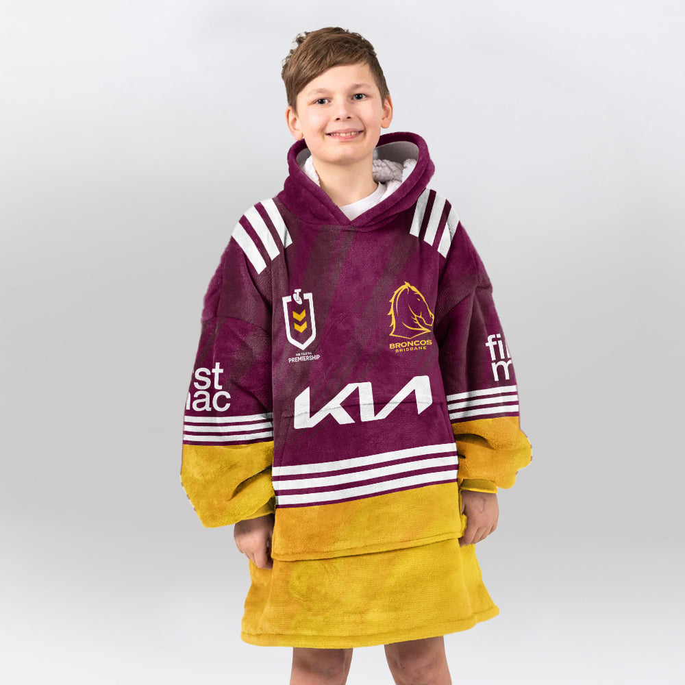 Brisbane Rugby Old School Blanket Hoodie