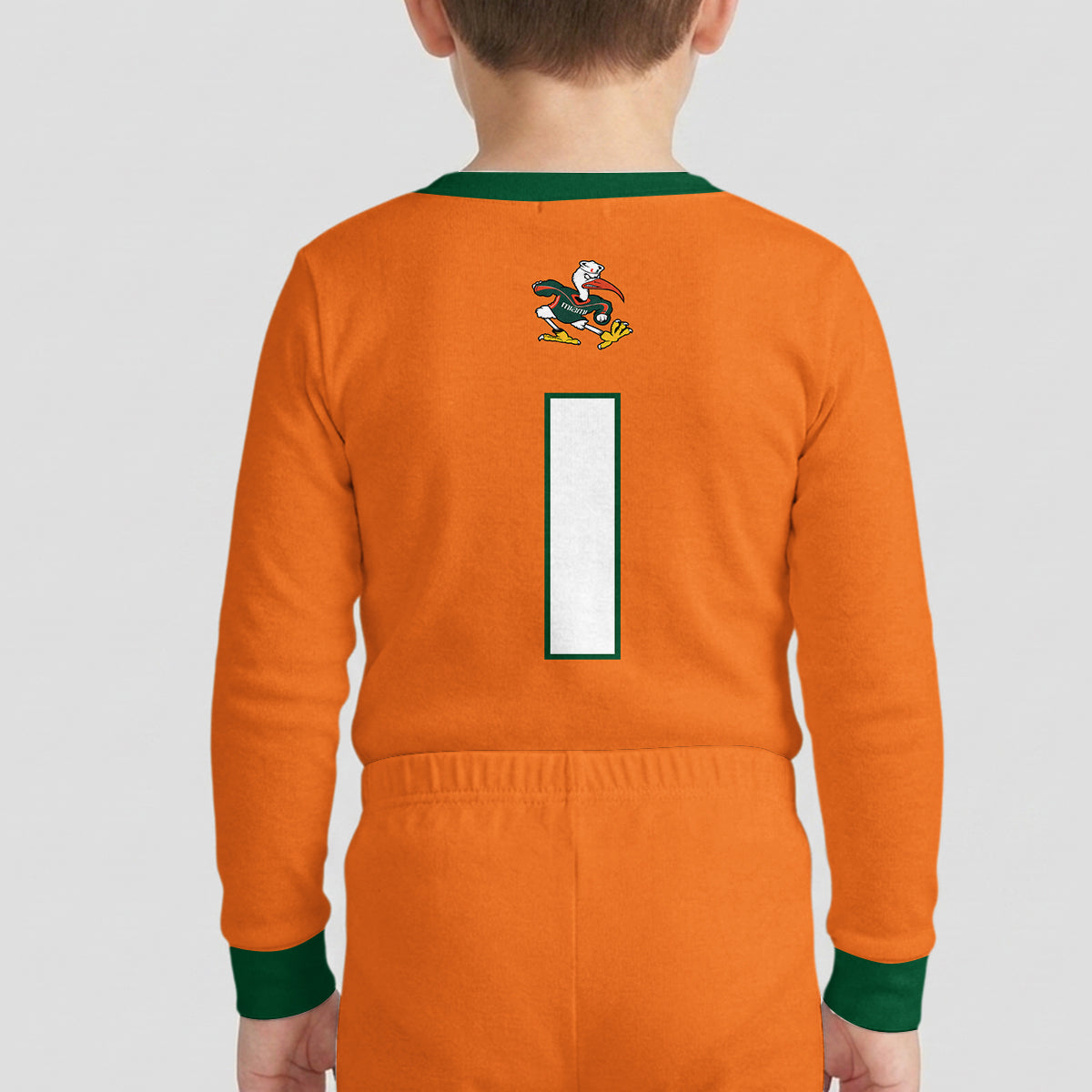 Miami Hurricanes Football!! Inspired Bamboo Two Piece Long Sleeve Pajama Set
