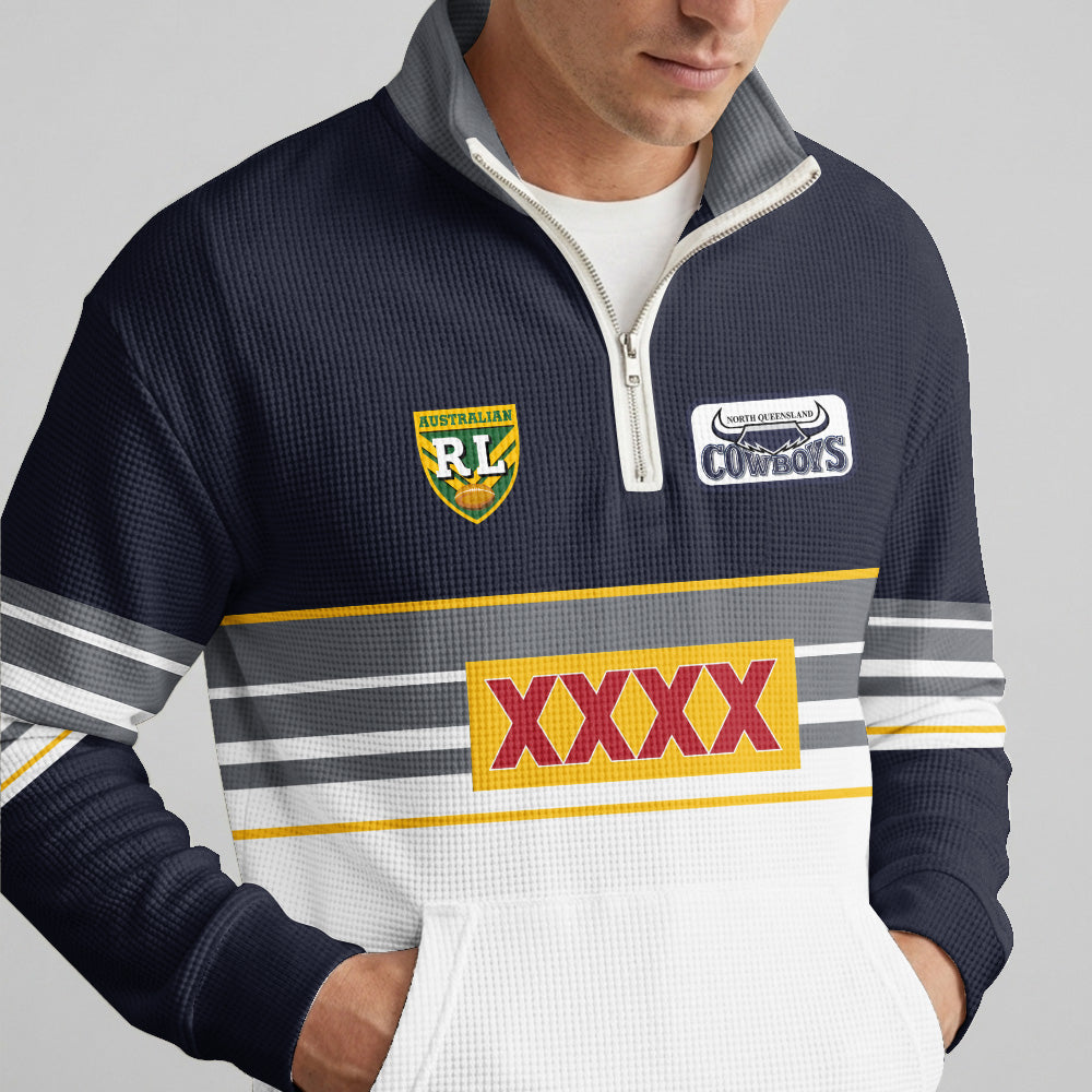 Cowboys Quarterzip Waffle Sweatshirt