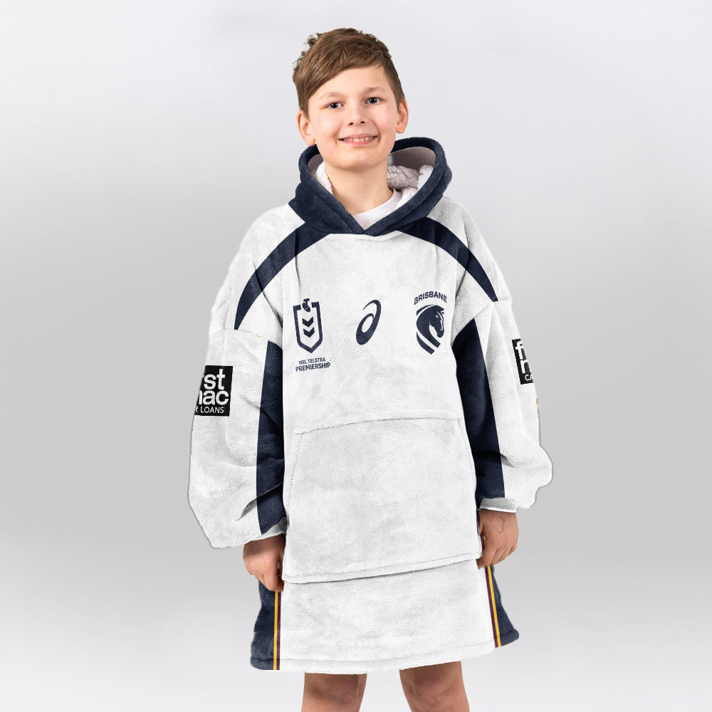 Brisbane Unisex White Blanket Hoodie