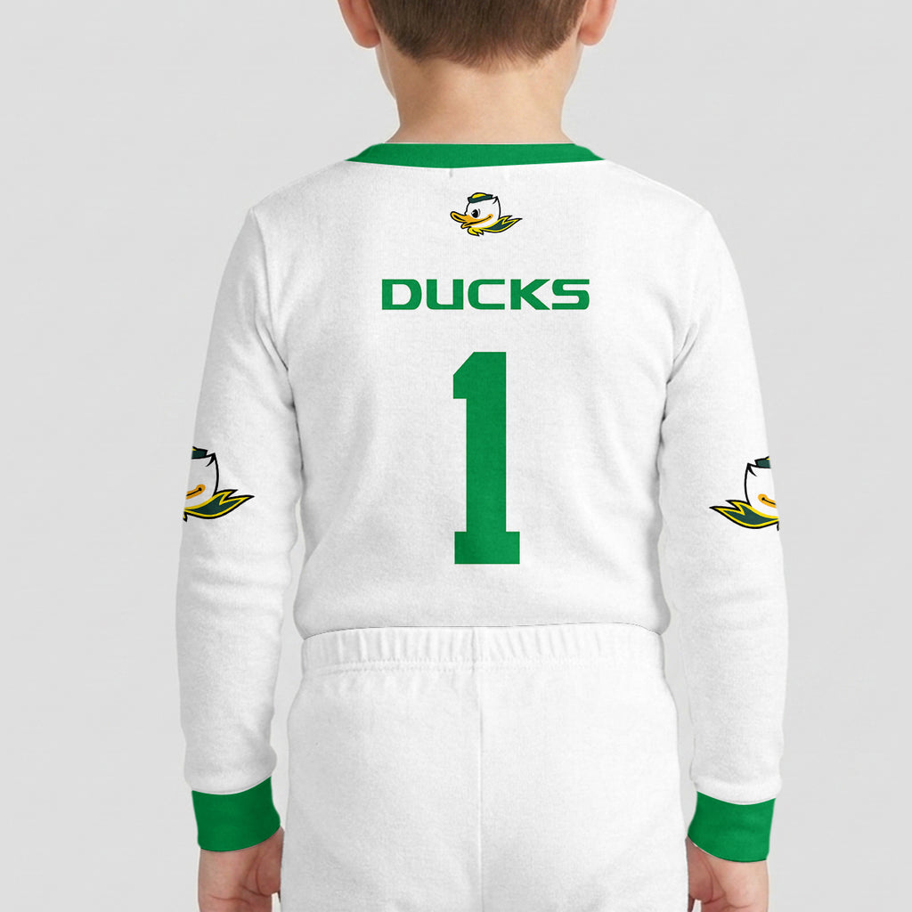 Oregon Ducks Football! Inspired Bamboo Two Piece Long Sleeve Pajama Set