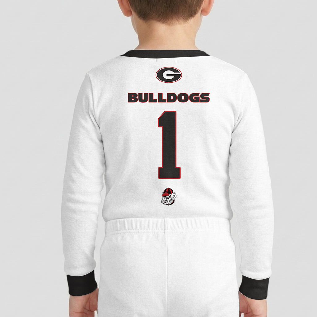 Georgia Bulldogs Football! Inspired Bamboo Two Piece Long Sleeve Pajama Set