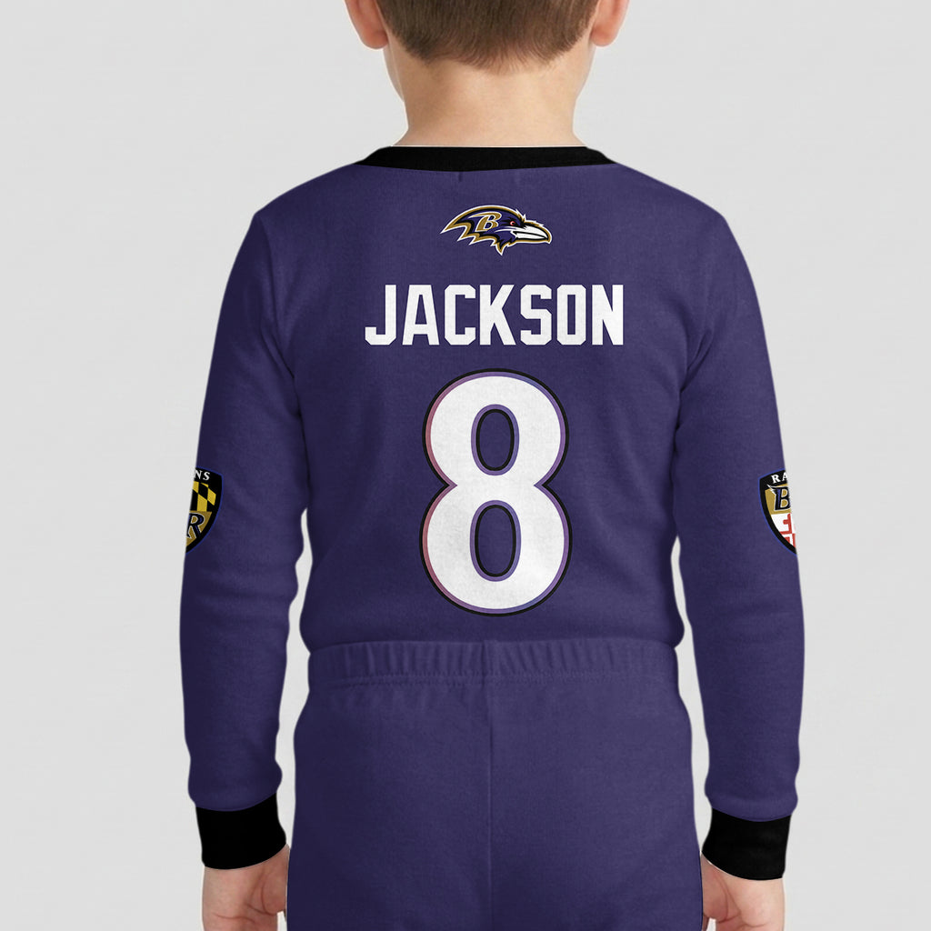 Baltimore RV Football JS 8! Inspired Bamboo Two Piece Long Sleeve Pajama Set