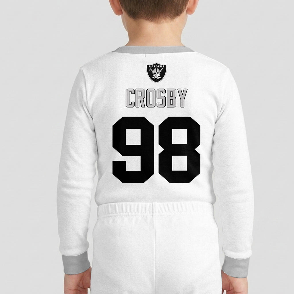 Raiders MC98 Football! Inspired Bamboo Two Piece Long Sleeve Pajama Set
