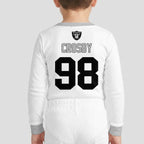 Raiders MC98 Football! Inspired Bamboo Two Piece Long Sleeve Pajama Set
