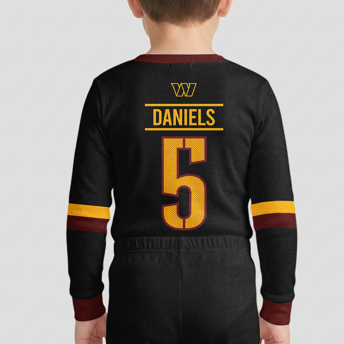 Commanders Football JD 5! Inspired Bamboo Two Piece Long Sleeve Pajama Set