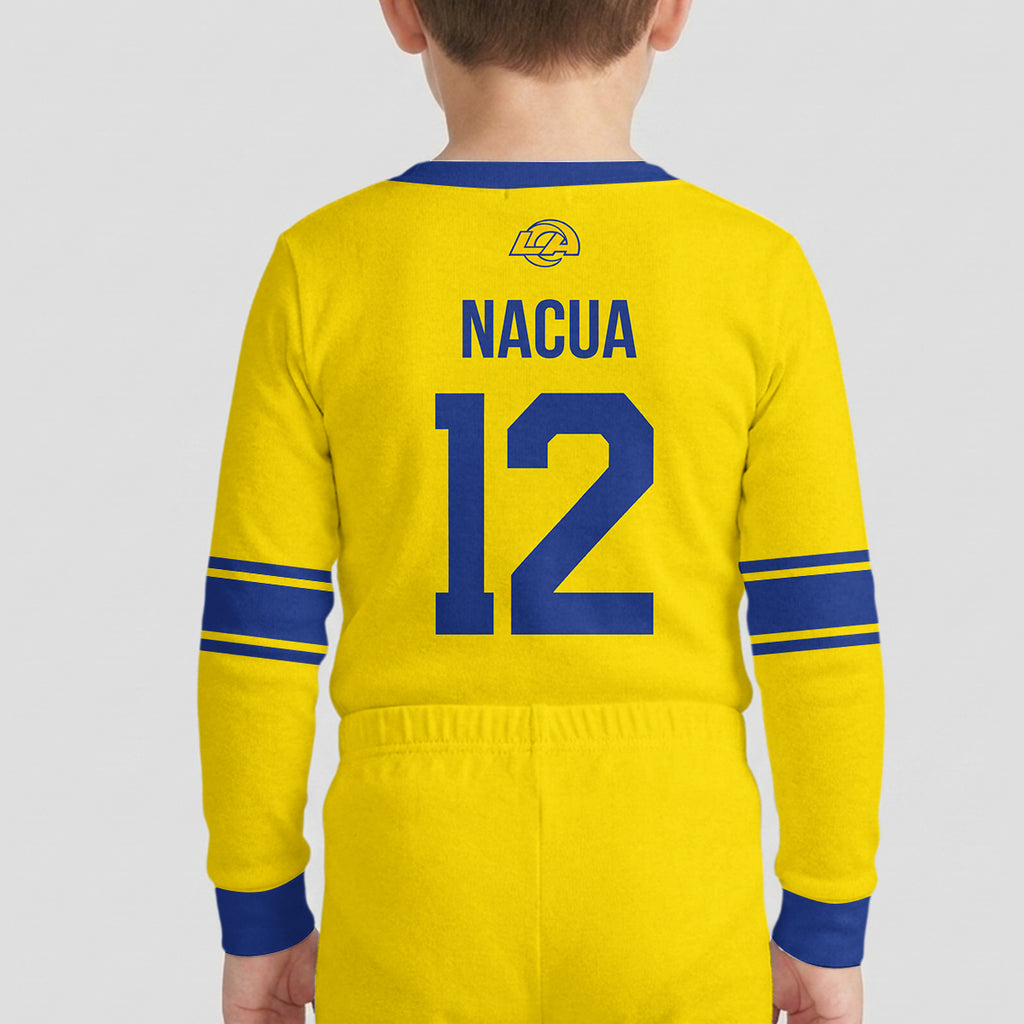 LA Rams Football!! Inspired Bamboo Two Piece Long Sleeve Pajama Set