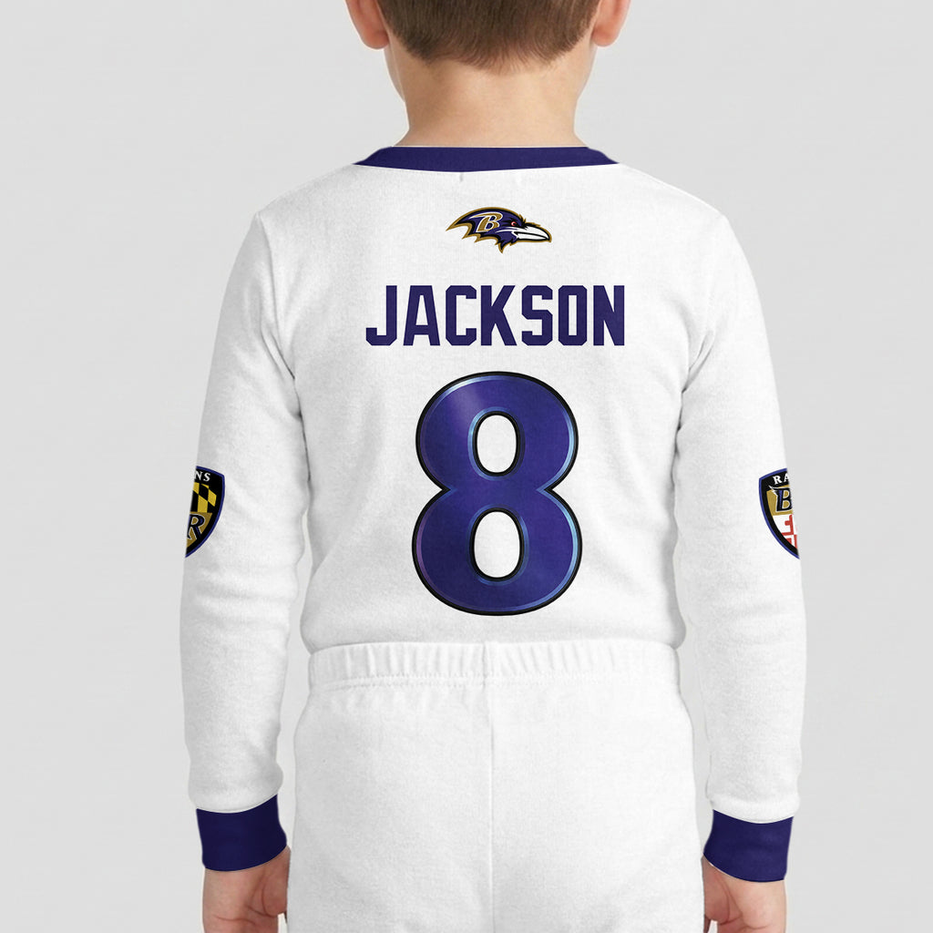 Baltimore RV Football JS 8! Inspired Bamboo Two Piece Long Sleeve Pajama Set