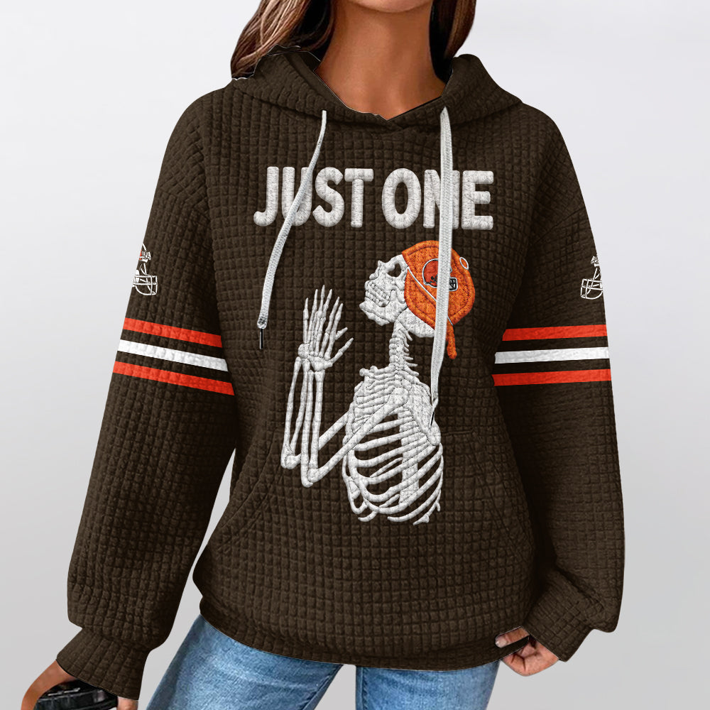 Cleveland B. Football Waffle Hoodie