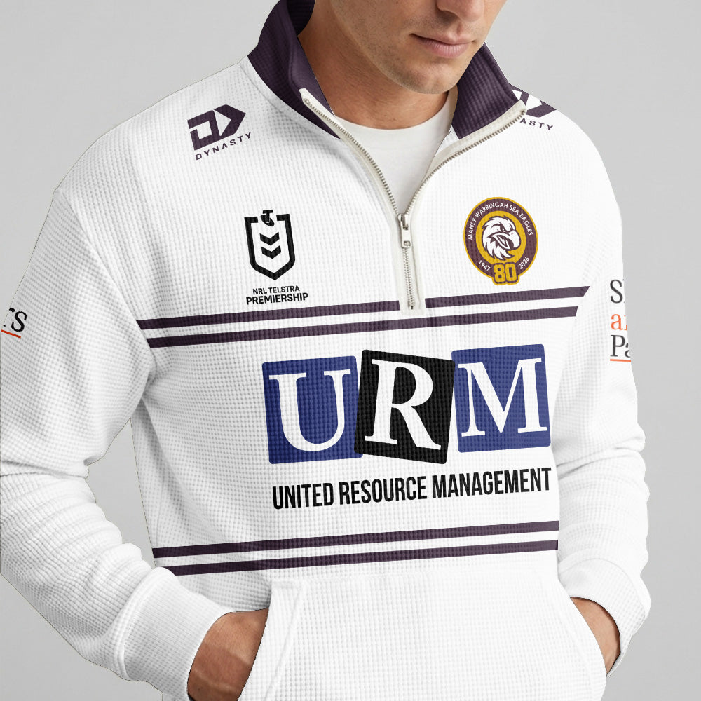 Sea Eagles Quarterzip Waffle Sweatshirt