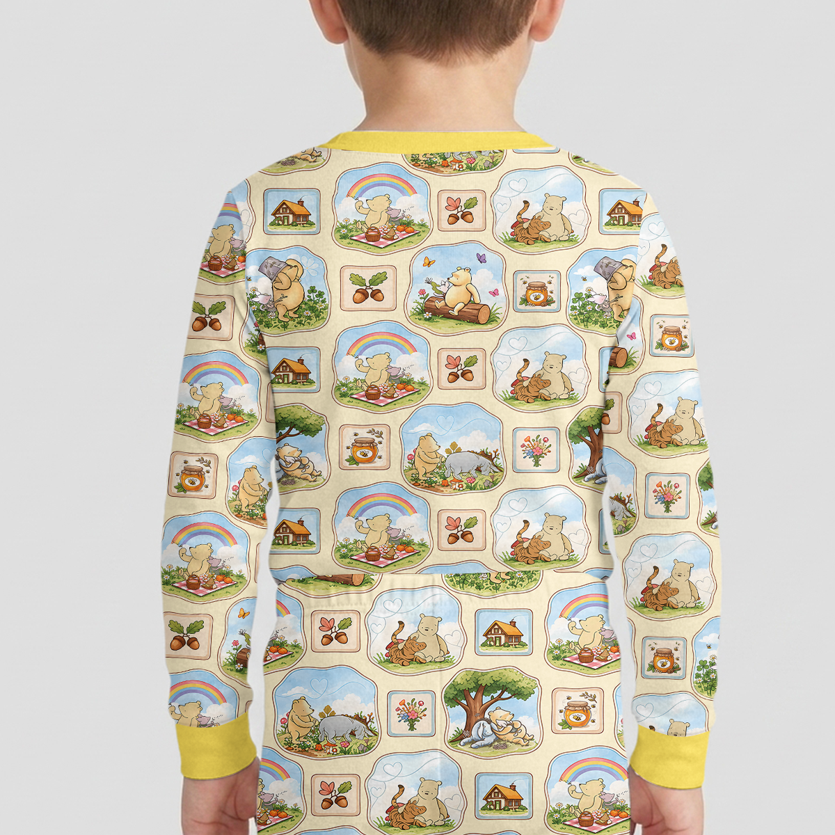 Silly Bear and Friends Bamboo Two Piece Long Sleeve Pajama Set