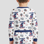 Patriots Football x Captain Inspired Bamboo Two Piece Long Sleeve Pajama Set