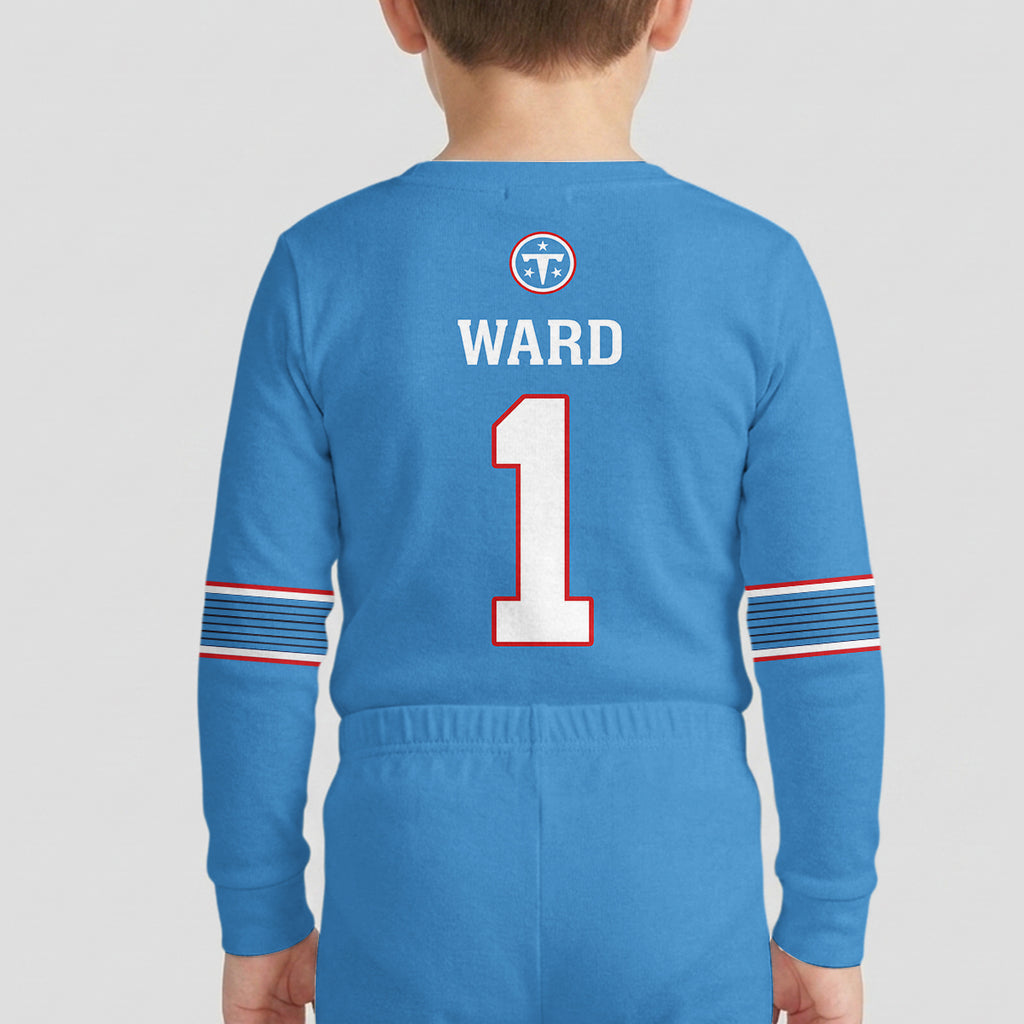 Tennessee Titans Football!! Inspired Bamboo Two Piece Long Sleeve Pajama Set