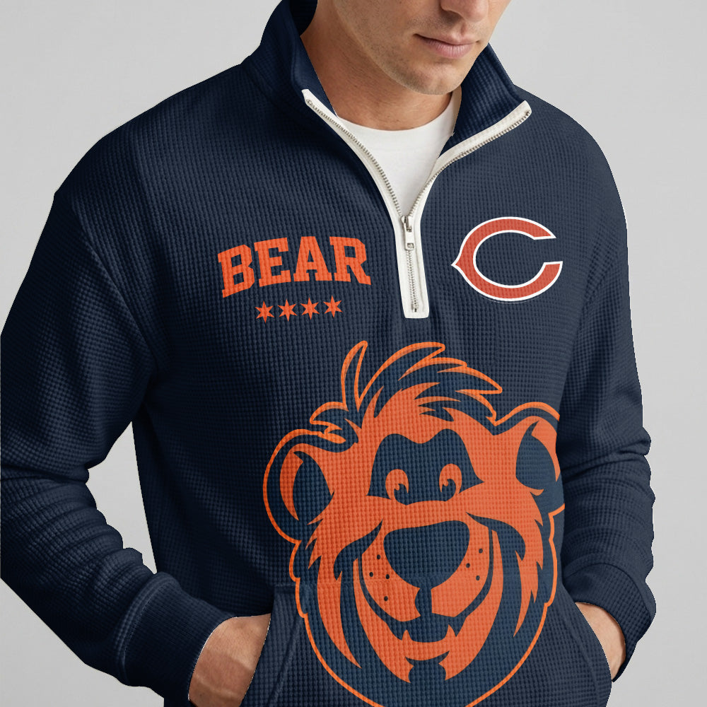Chicago B.E.A.R.S x B.A.L.O.O Quarterzip Waffle Sweatshirt