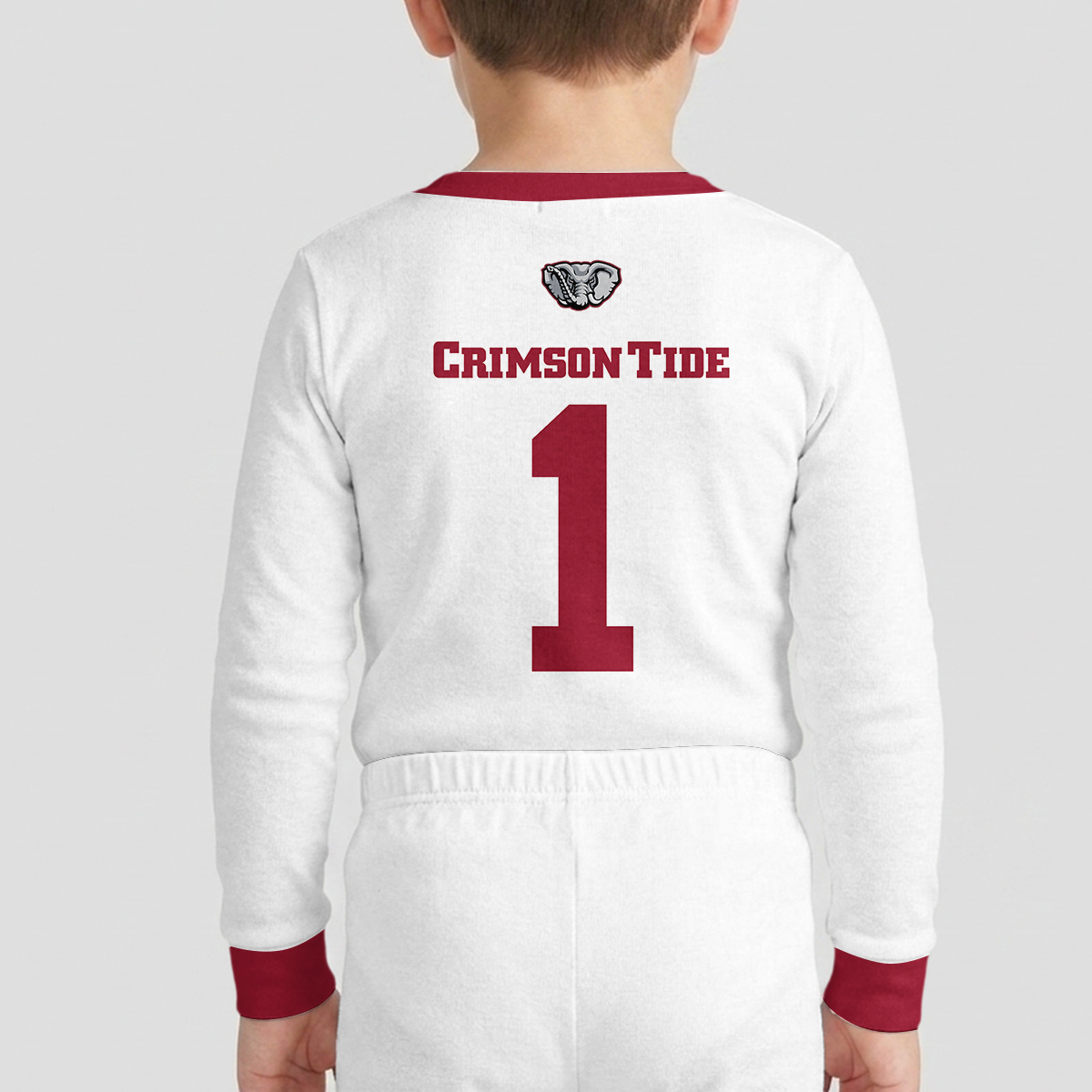 Alabama C.T. Football! Inspired Bamboo Two Piece Long Sleeve Pajama Set For Kid