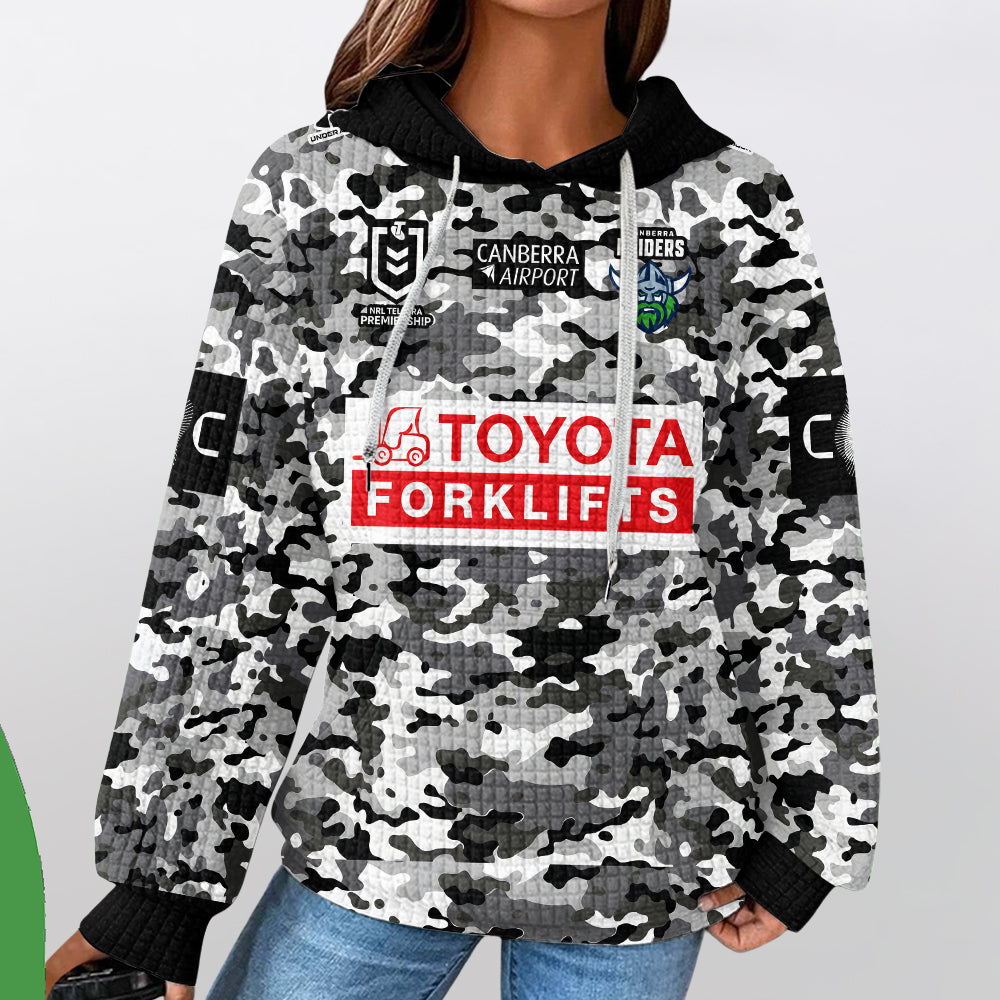 Canberra R 2026 Anzac Round Waffle Hoodie