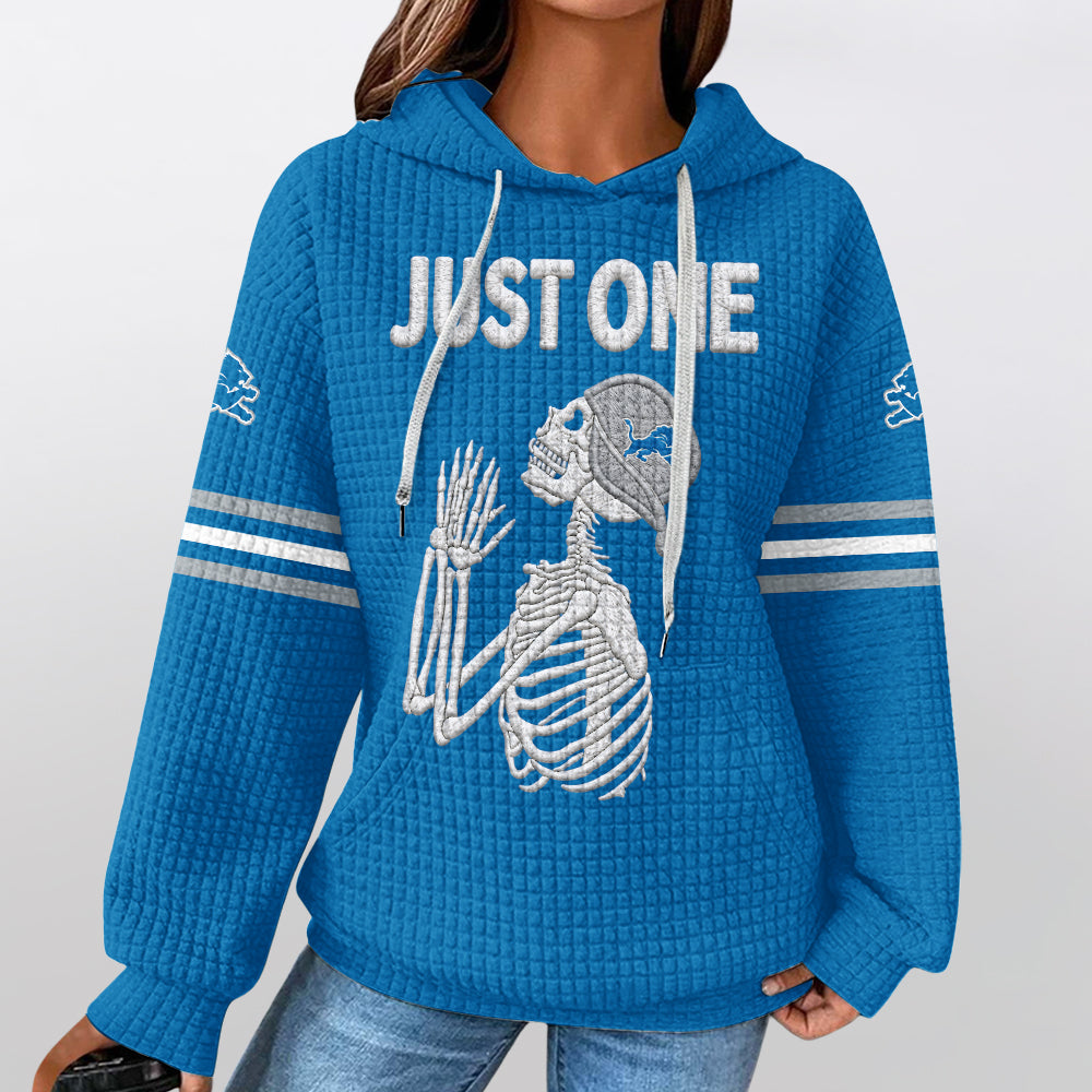 Detroit L. Football Waffle Hoodie