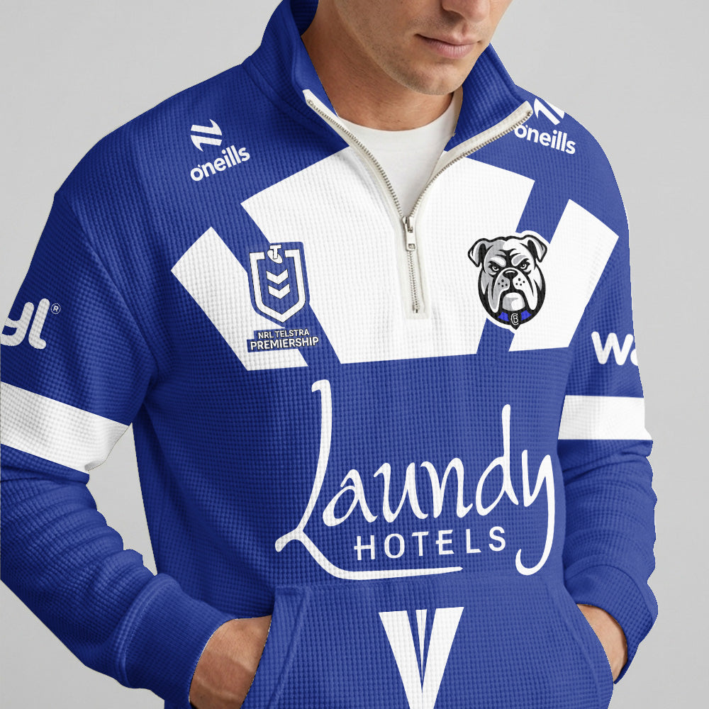 Bulldogs Quarterzip Waffle Sweatshirt