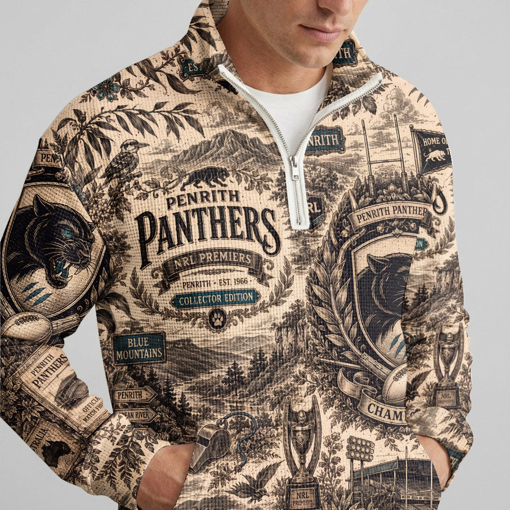 Penrith Quarterzip Waffle Sweatshirt