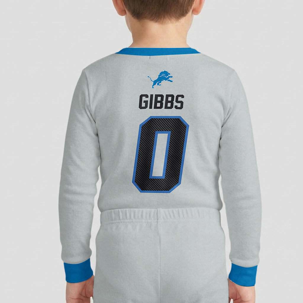 Detroit L. Football JG 0! Inspired Bamboo Two Piece Long Sleeve Pajama Set