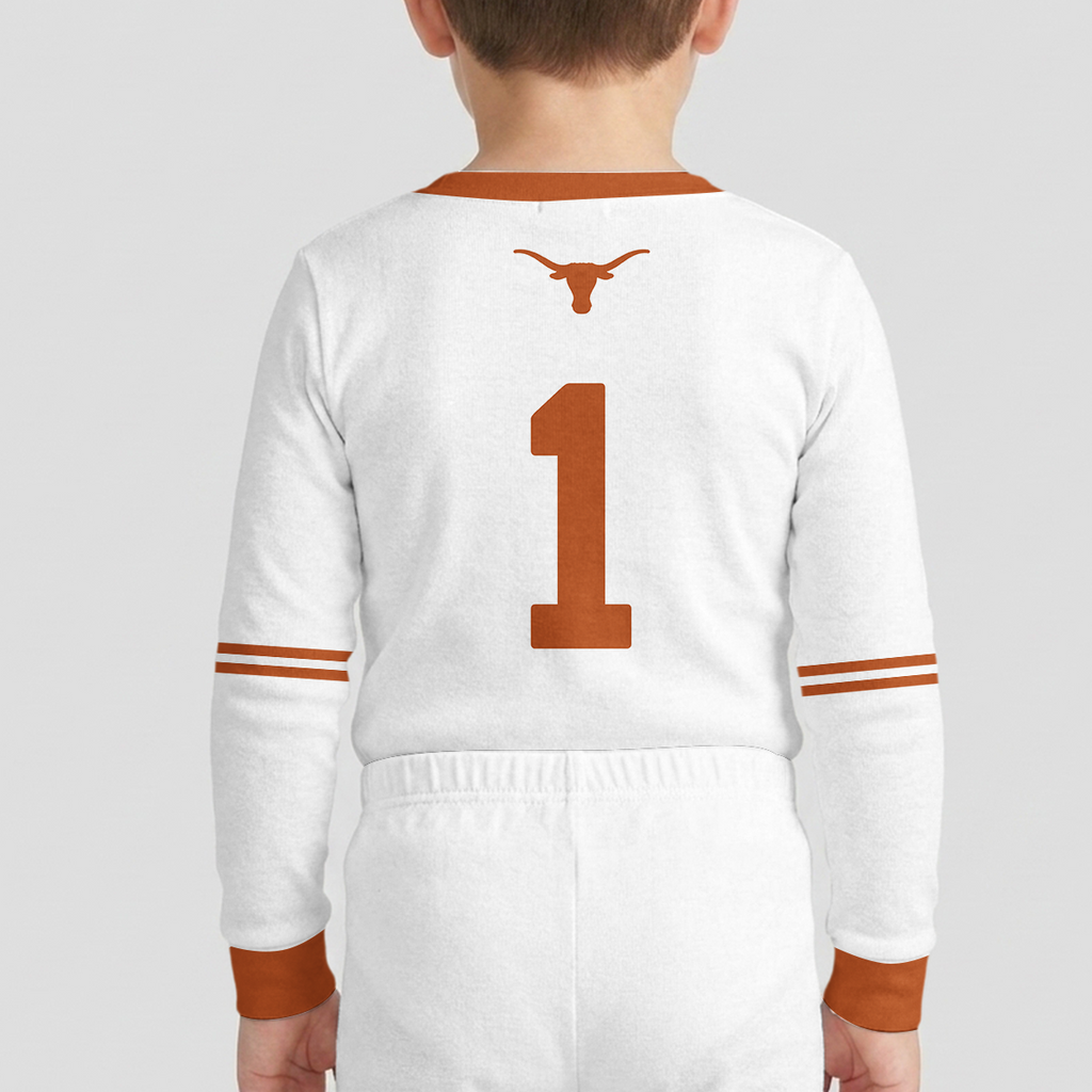 Texas Longhorns Football!! Inspired Bamboo Two Piece Long Sleeve Pajama Set