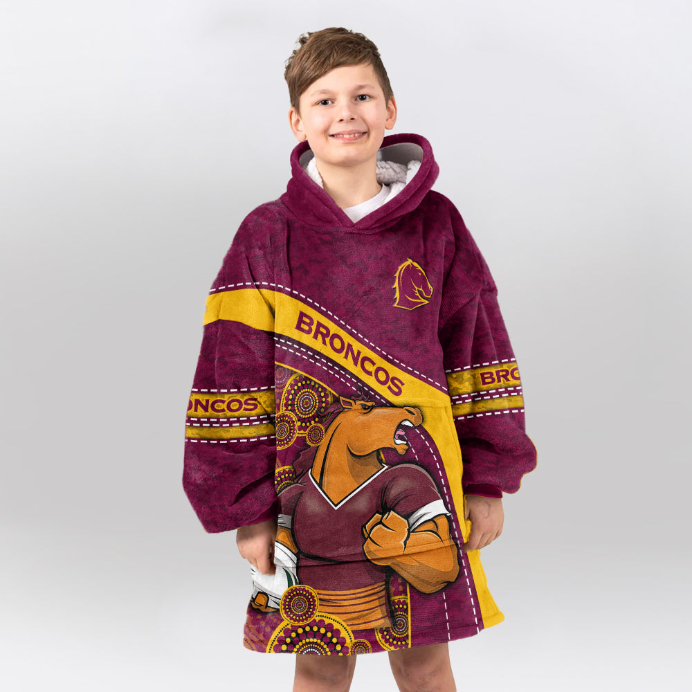 Brisbane Rugby Old School Blanket Hoodie