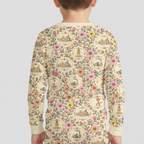 Floral Silly Bear and Friends Bamboo Two Piece Long Sleeve Pajama Set