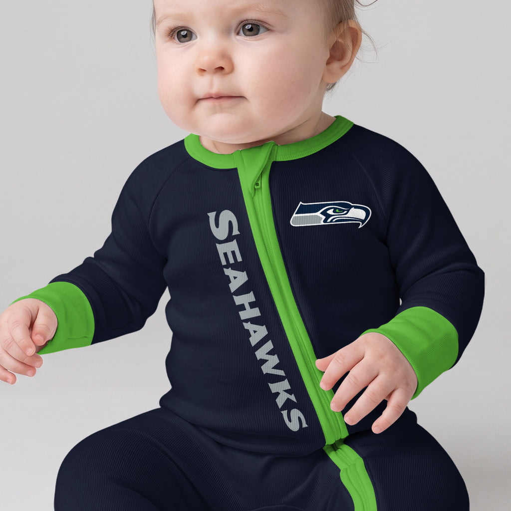 Seahawks Football! Inspired Bamboo Two Piece Long Sleeve Pajama Set