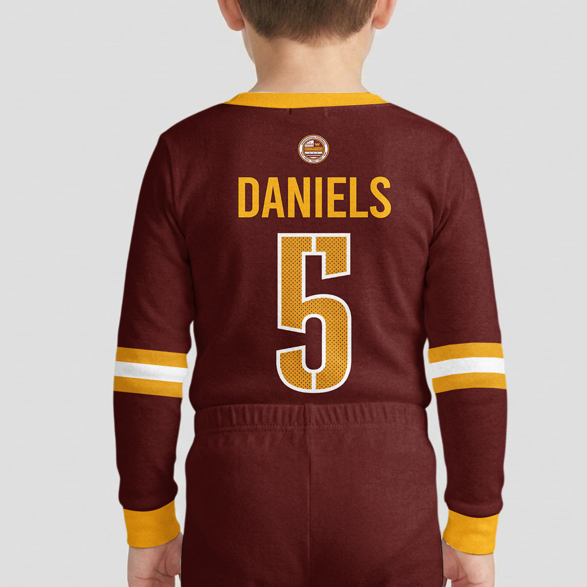 Commanders Football JD 5! Inspired Bamboo Two Piece Long Sleeve Pajama Set