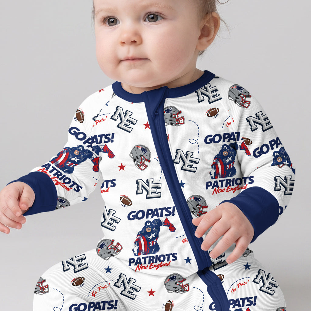 Patriots Football x Captain Inspired Bamboo Convertible Zippy