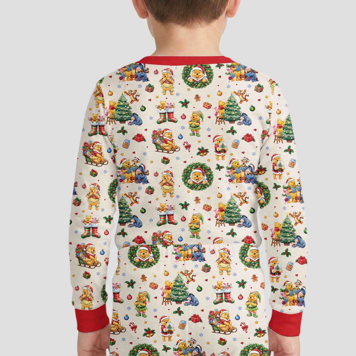 Merry Christmas Bear and Friends Bamboo Two Piece Long Sleeve Pajama Set