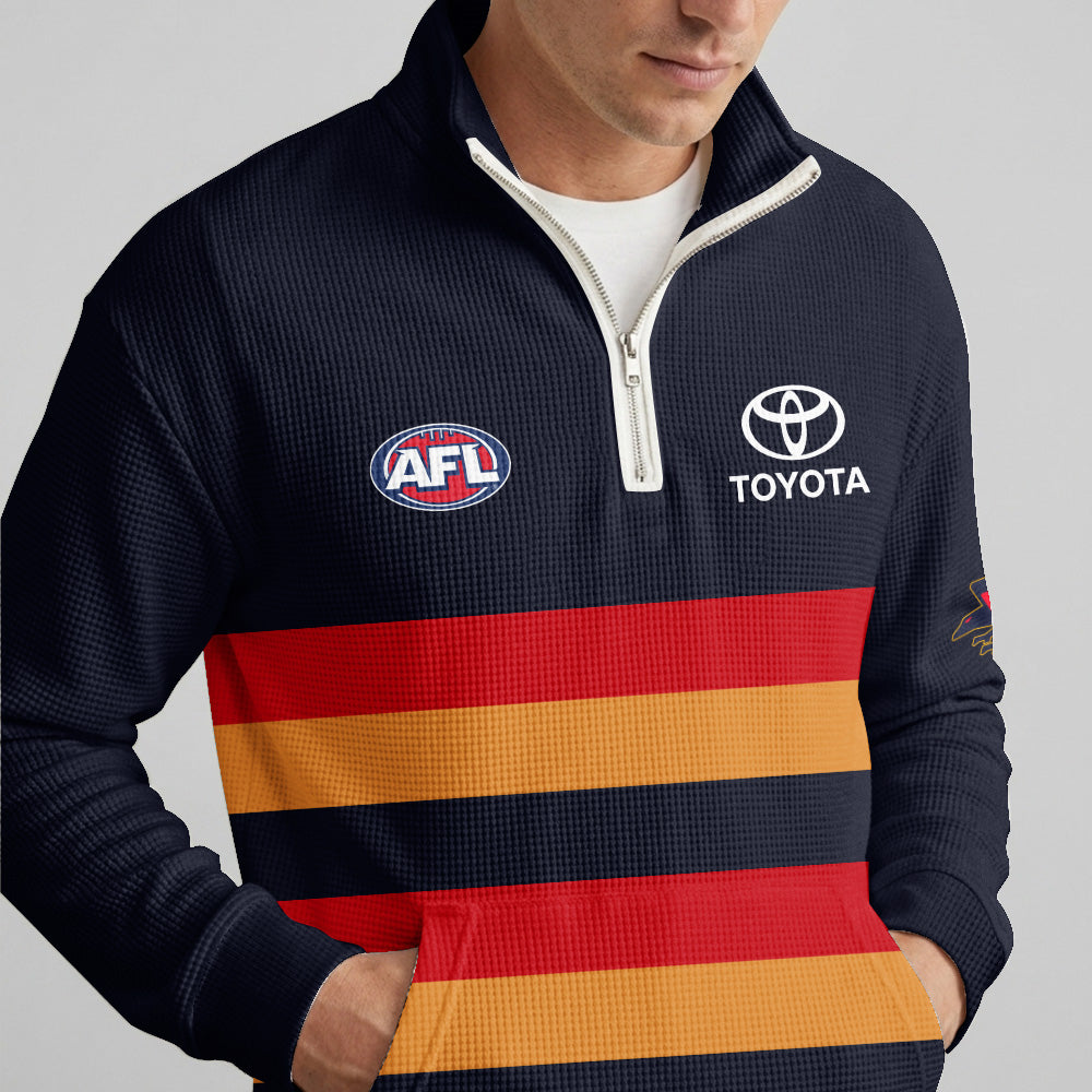 Adelaide Football 2026 Quarterzip Waffle Sweatshirt