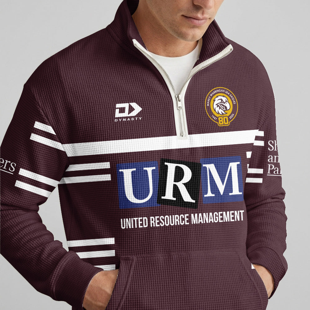 Sea Eagles Quarterzip Waffle Sweatshirt
