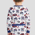 Bills Football x Beast Inspired Bamboo Two Piece Long Sleeve Pajama Set