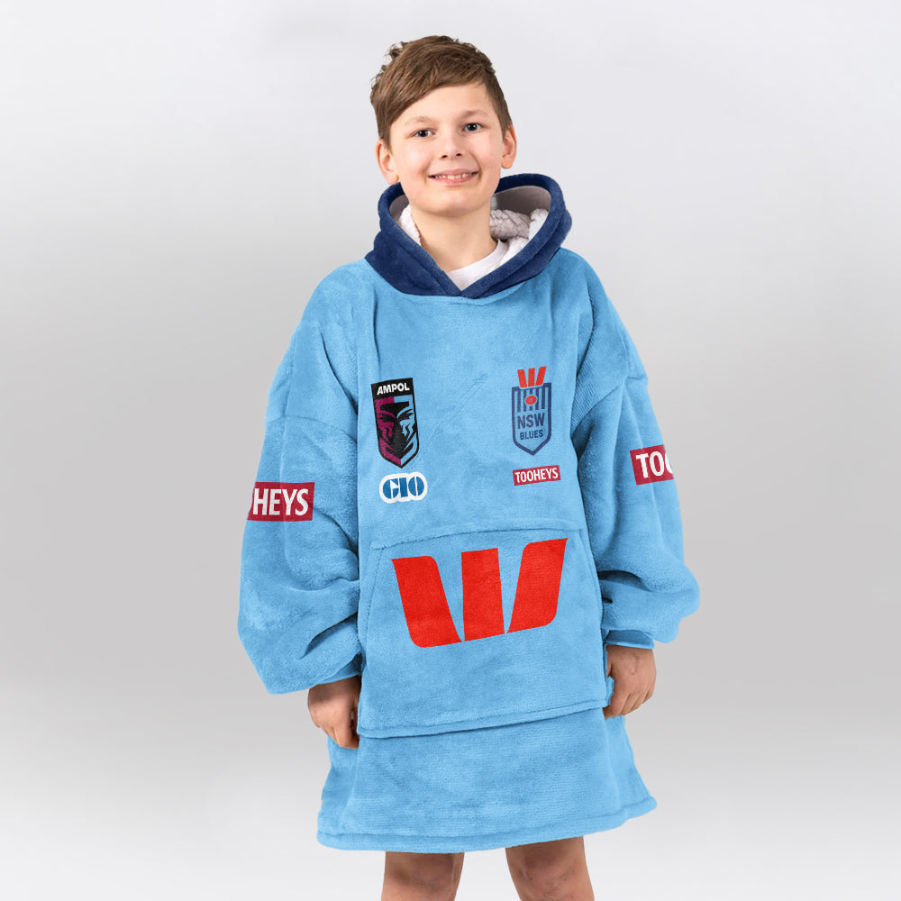 NSW Blues Rugby Blanket Hoodie