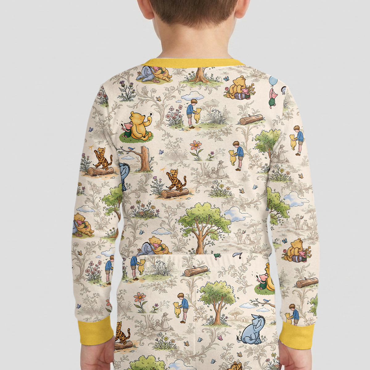 Silly Bear and Friends Bamboo Two Piece Long Sleeve Pajama Set