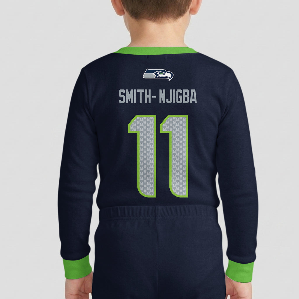 Seahawks Football Inspired Bamboo Two Piece Long Sleeve Pajama Set